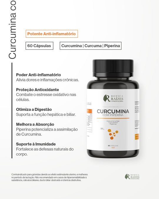 Curcumina com Piperina 60 Cápsulas - Imagem 2