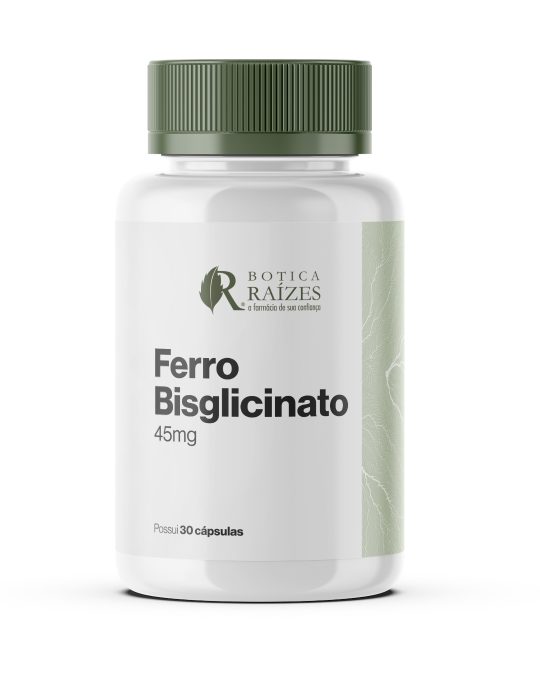Ferro Bisglicinato 45mg 30 cápsulas Gastrorresistentes