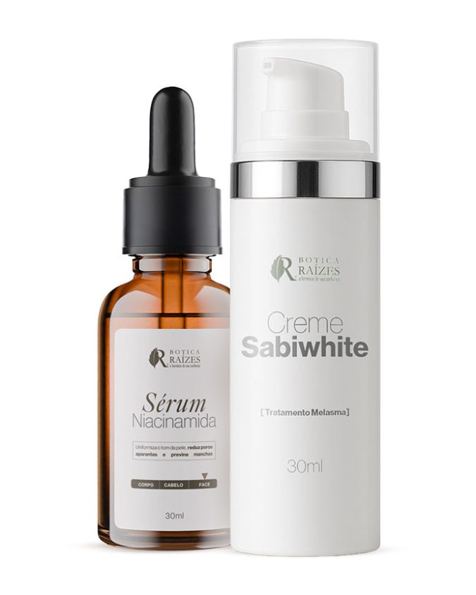 Melasma | Sérum Niacinamida + Creme Clareador com Sabiwhite®