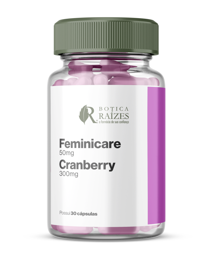 Feminicare 50mg + Cranberry 300mg | Saúde Íntima Feminina e Trato Urinário