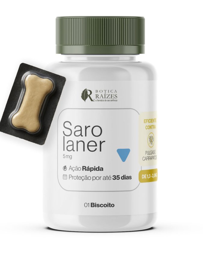 Biscoito Anti-Pulgas Sarolaner 5mg 1,3 -2,0kg